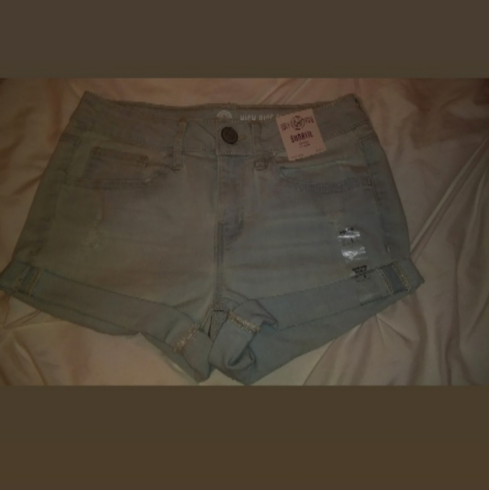 High rise shortie shorts
